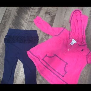 🎃Polo pink hooded top